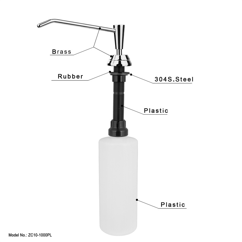 Modern Kitchen Sink Lotion Pump Chrome