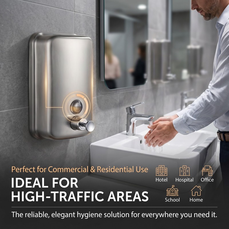 Rustproof 304 Stainless Steel Soap Dispenser