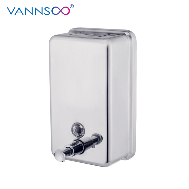 Dispensador de jabón de acero inoxidable para montaje en pared VANNSOO de 1300 ml