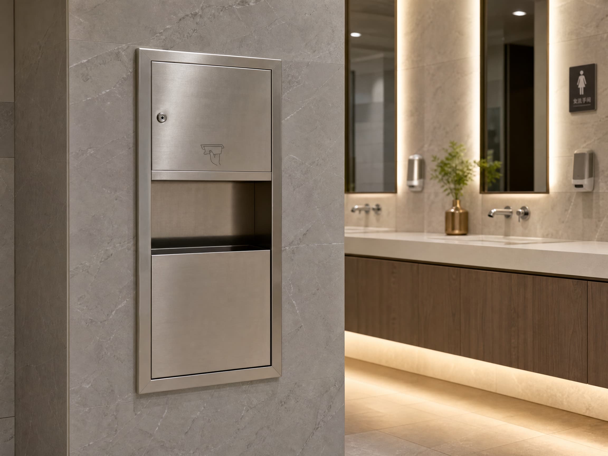 Upgrade Commercial Restrooms with VANNSOO Recessed Multi‑purpose Unit